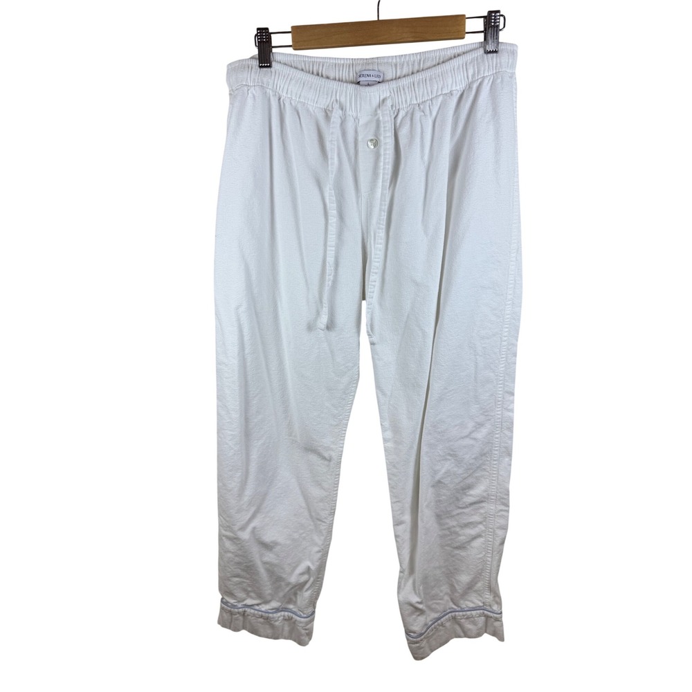 Serena Lily Pajama Pants Womens Large Cotton‎ Coastal Minimalist Cottagecore